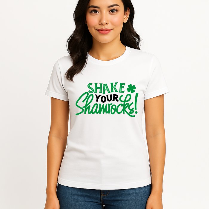 Shake Your Shamrocks Funny St Patricks Day Womens T-Shirt