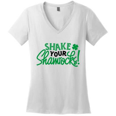 Shake Your Shamrocks Funny St Patricks Day Women's V-Neck T-Shirt