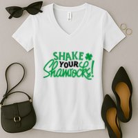 Shake Your Shamrocks Funny St Patricks Day Women's V-Neck T-Shirt