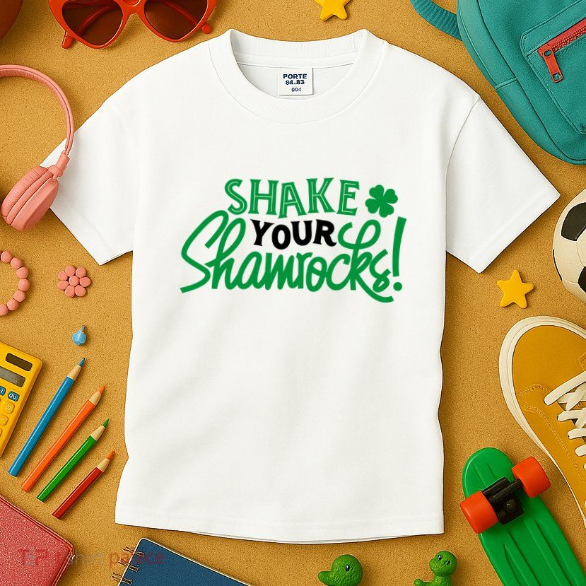 Shake Your Shamrocks Funny St Patricks Day Kids T-Shirt