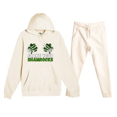 Shake Your Shamrocks St Patricks Day Premium Hooded Sweatsuit Set