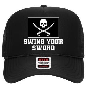 Swing Your Sword Skull Crossbones Mississippi High Crown Mesh Back Trucker Hat