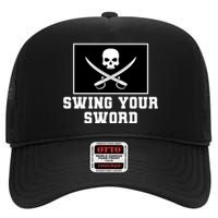 Swing Your Sword Skull Crossbones Mississippi High Crown Mesh Back Trucker Hat