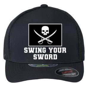 Swing Your Sword Skull Crossbones Mississippi Flexfit Unipanel Trucker Cap