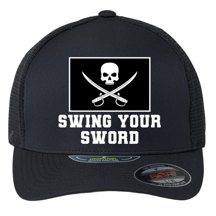 Swing Your Sword Skull Crossbones Mississippi Flexfit Unipanel Trucker Cap