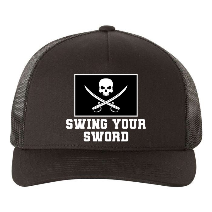 Swing Your Sword Skull Crossbones Mississippi Yupoong Adult 5-Panel Trucker Hat