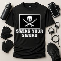Swing Your Sword Skull Crossbones Mississippi Cooling Performance Crew T-Shirt