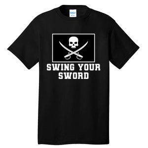 Swing Your Sword Skull Crossbones Mississippi Tall T-Shirt