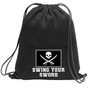 Swing Your Sword Skull Crossbones Mississippi Sweatshirt Cinch Pack Bag