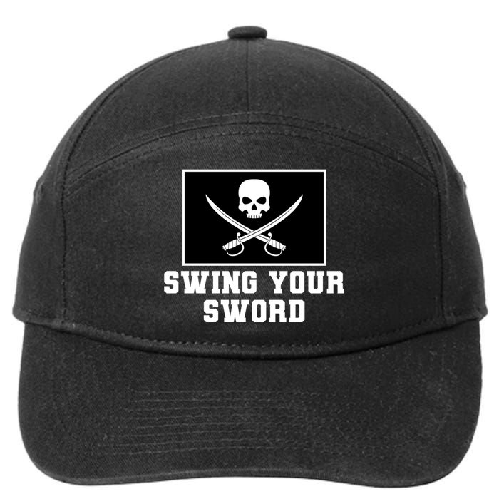 Swing Your Sword Skull Crossbones Mississippi 7-Panel Snapback Hat