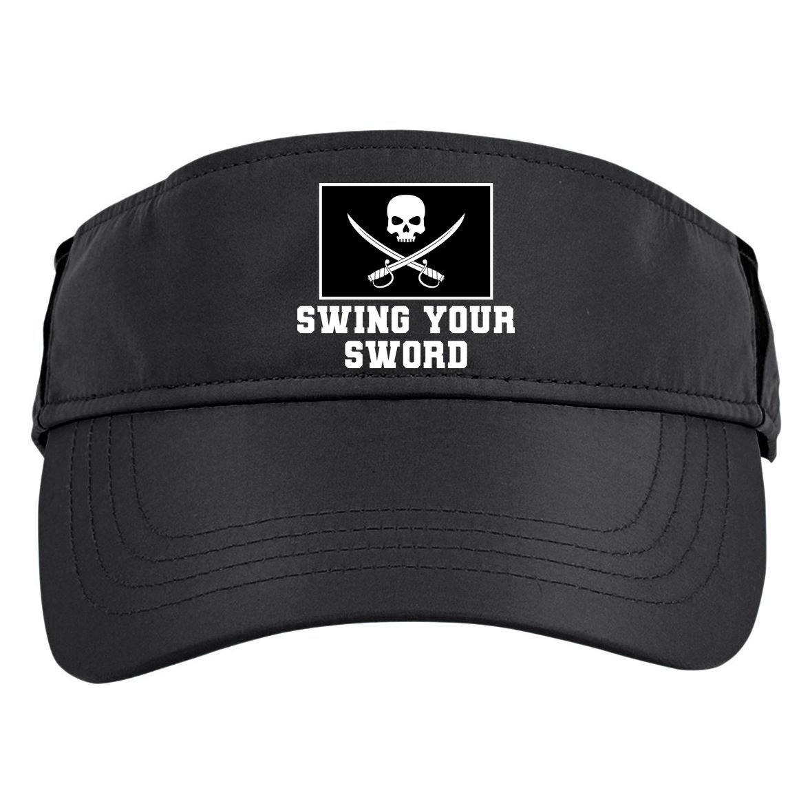 Swing Your Sword Skull Crossbones Mississippi Adult Drive Performance Visor