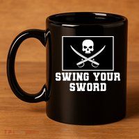 Swing Your Sword Skull Crossbones Mississippi 11oz C Handle Ceramic Mug