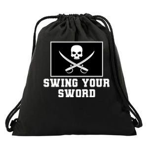 Swing Your Sword Skull Crossbones Mississippi Drawstring Bag