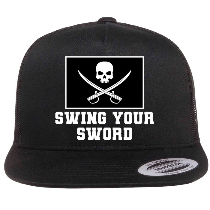 Swing Your Sword Skull Crossbones Mississippi Flat Bill Trucker Hat