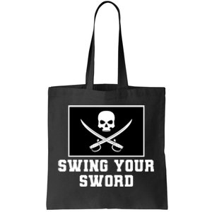 Swing Your Sword Skull Crossbones Mississippi Tote Bag