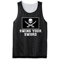 Swing Your Sword Skull Crossbones Mississippi Mesh Reversible Basketball Jersey Tank