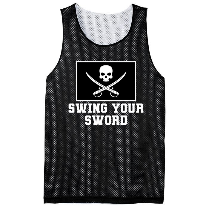 Swing Your Sword Skull Crossbones Mississippi Mesh Reversible Basketball Jersey Tank