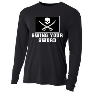 Swing Your Sword Skull Crossbones Mississippi Cooling Performance Long Sleeve Crew