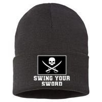 Swing Your Sword Skull Crossbones Mississippi Sustainable Knit Beanie