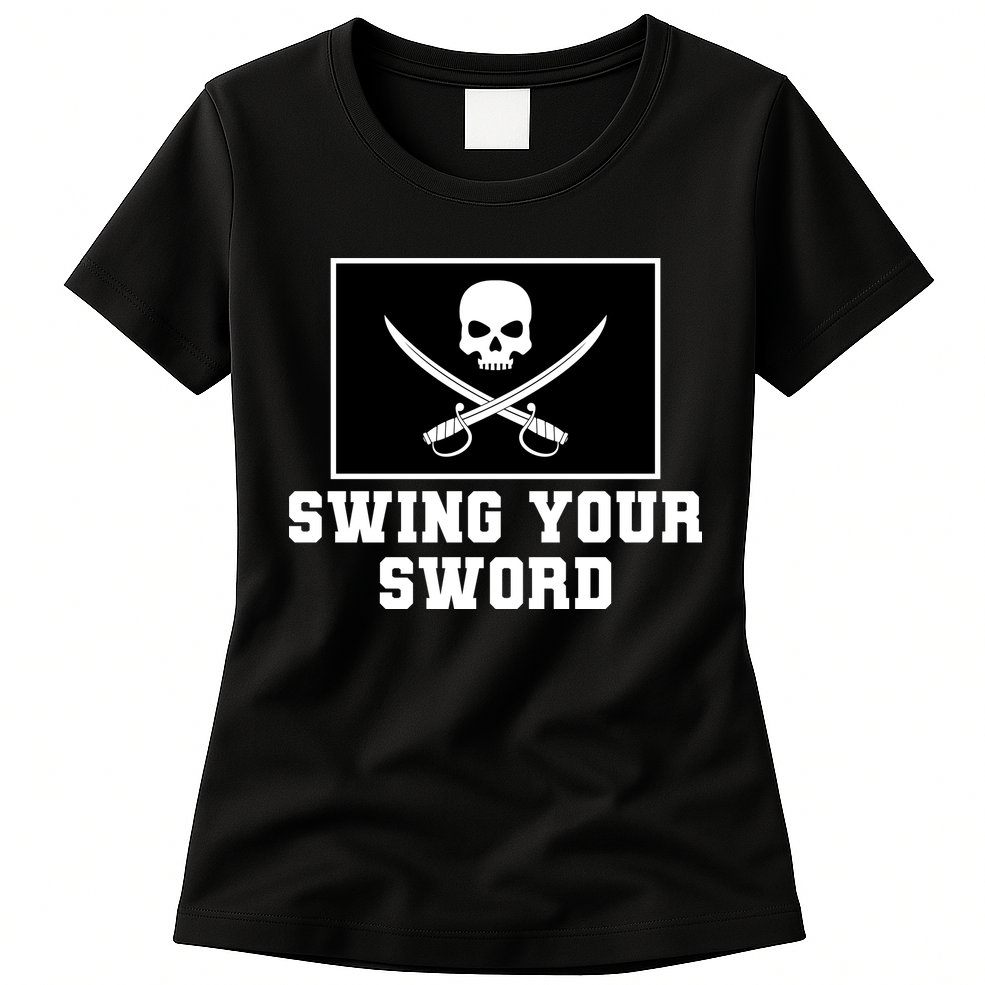 Swing Your Sword Skull Crossbones Mississippi Womens T-Shirt
