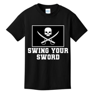 Swing Your Sword Skull Crossbones Mississippi Kids T-Shirt