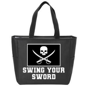 Swing Your Sword Skull Crossbones Mississippi Zip Tote Bag