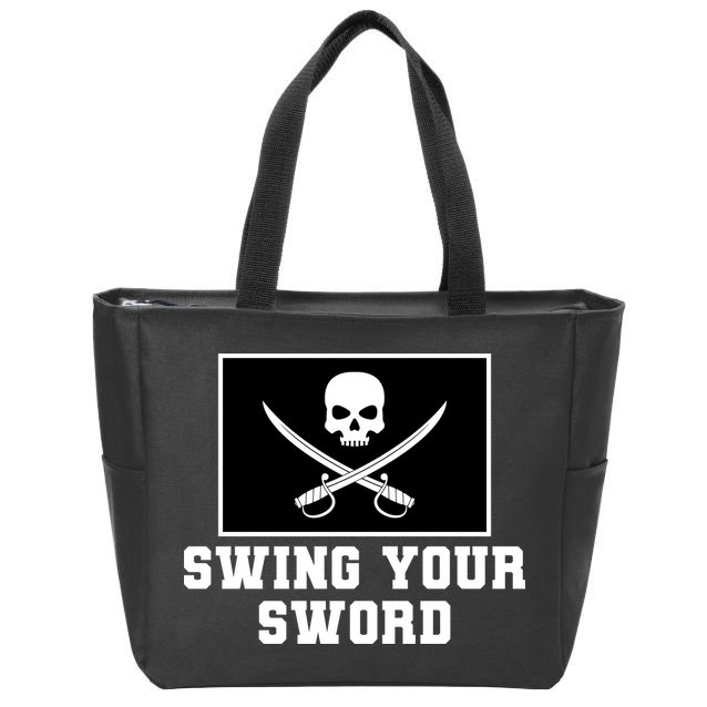 Swing Your Sword Skull Crossbones Mississippi Zip Tote Bag
