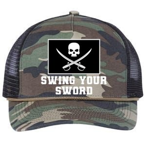 Swing Your Sword Skull Crossbones Mississippi Retro Rope Trucker Hat Cap