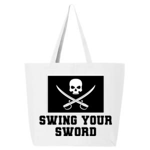 Swing Your Sword Skull Crossbones Mississippi 25L Jumbo Tote