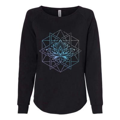 Spiritual Yogi Sacred Geometry Yoga Lotus Flower Gift Womens California Wash Sweatshirt