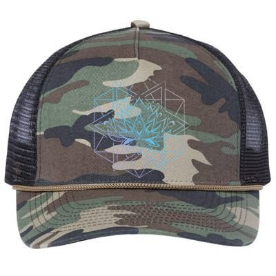 Spiritual Yogi Sacred Geometry Yoga Lotus Flower Gift Retro Rope Trucker Hat Cap