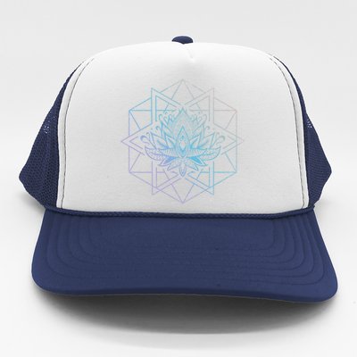 Spiritual Yogi Sacred Geometry Yoga Lotus Flower Gift Trucker Hat