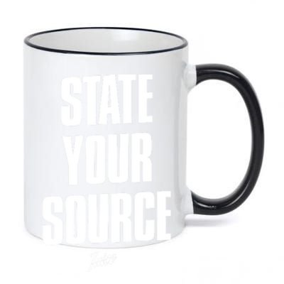 State Your Source Funny Gift 11oz Black Color Changing Mug