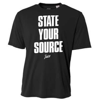 State Your Source Funny Gift Cooling Performance Crew T-Shirt