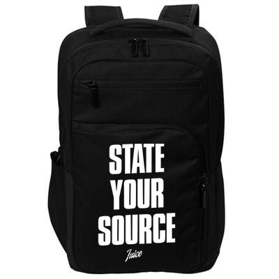 State Your Source Funny Gift Impact Tech Backpack