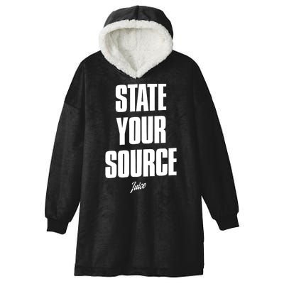 State Your Source Funny Gift Hooded Wearable Blanket