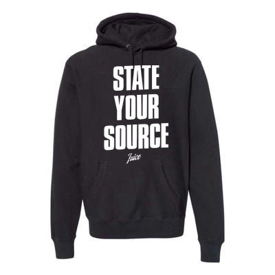 State Your Source Funny Gift Premium Hoodie