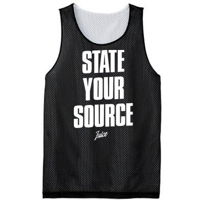 State Your Source Funny Gift Mesh Reversible Basketball Jersey Tank