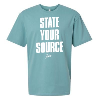 State Your Source Funny Gift Sueded Cloud Jersey T-Shirt