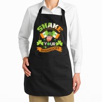 Shake Your Shamrocks Funny Leprechaun St Patricks Day Apron