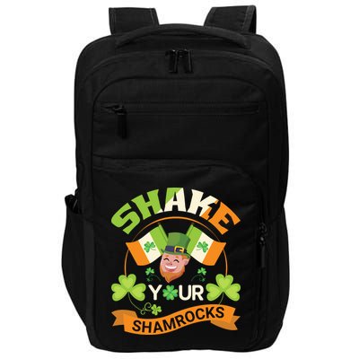 Shake Your Shamrocks Funny Leprechaun St Patricks Day Impact Tech Backpack