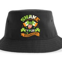 Shake Your Shamrocks Funny Leprechaun St Patricks Day Sustainable Bucket Hat