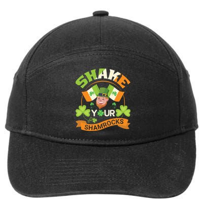 Shake Your Shamrocks Funny Leprechaun St Patricks Day 7-Panel Snapback Hat