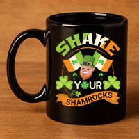 Shake Your Shamrocks Funny Leprechaun St Patricks Day 11oz C Handle Ceramic Mug
