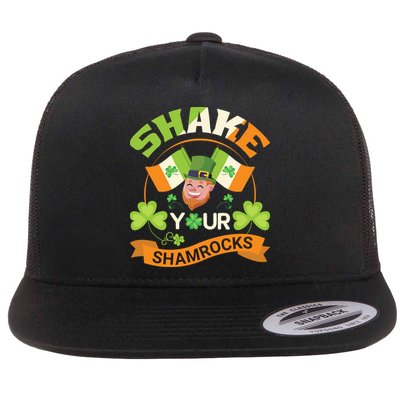Shake Your Shamrocks Funny Leprechaun St Patricks Day Flatbill Hat
