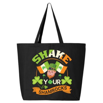 Shake Your Shamrocks Funny Leprechaun St Patricks Day 25L Jumbo Tote