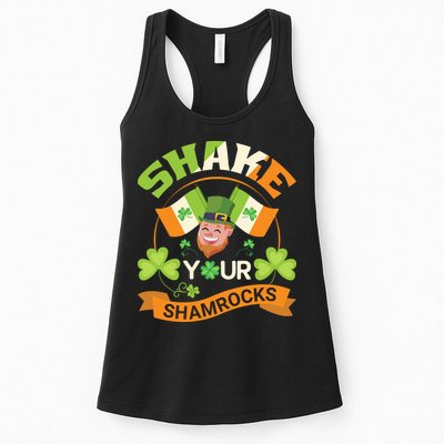 Shake Your Shamrocks Funny Leprechaun St Patricks Day Womens Tank Top