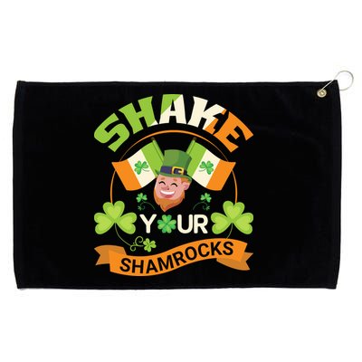 Shake Your Shamrocks Funny Leprechaun St Patricks Day Grommeted Golf Towel