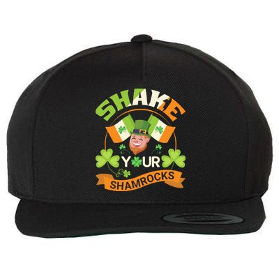 Shake Your Shamrocks Funny Leprechaun St Patricks Day Wool Snapback Cap