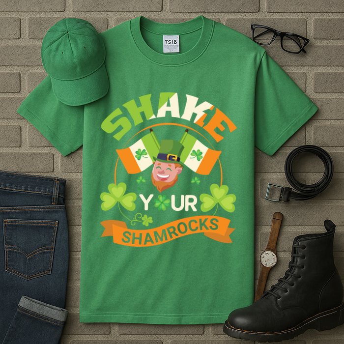 Shake Your Shamrocks Funny Leprechaun St Patricks Day Tall T-Shirt